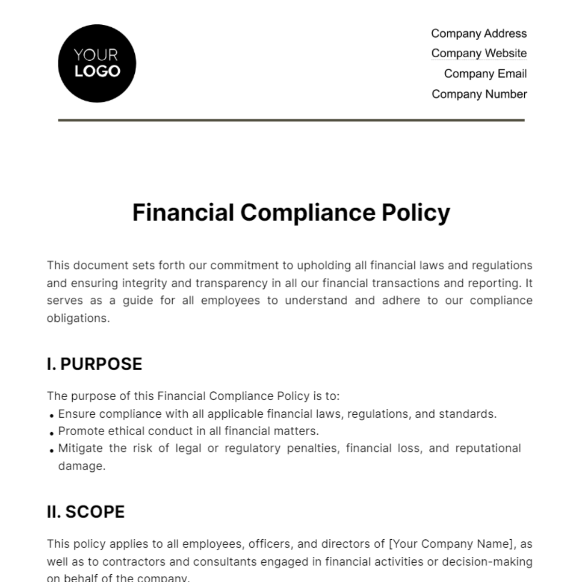 Financial compliance