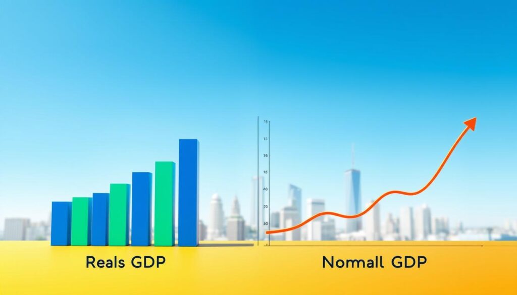 Real GDP vs Nominal GDP comparison