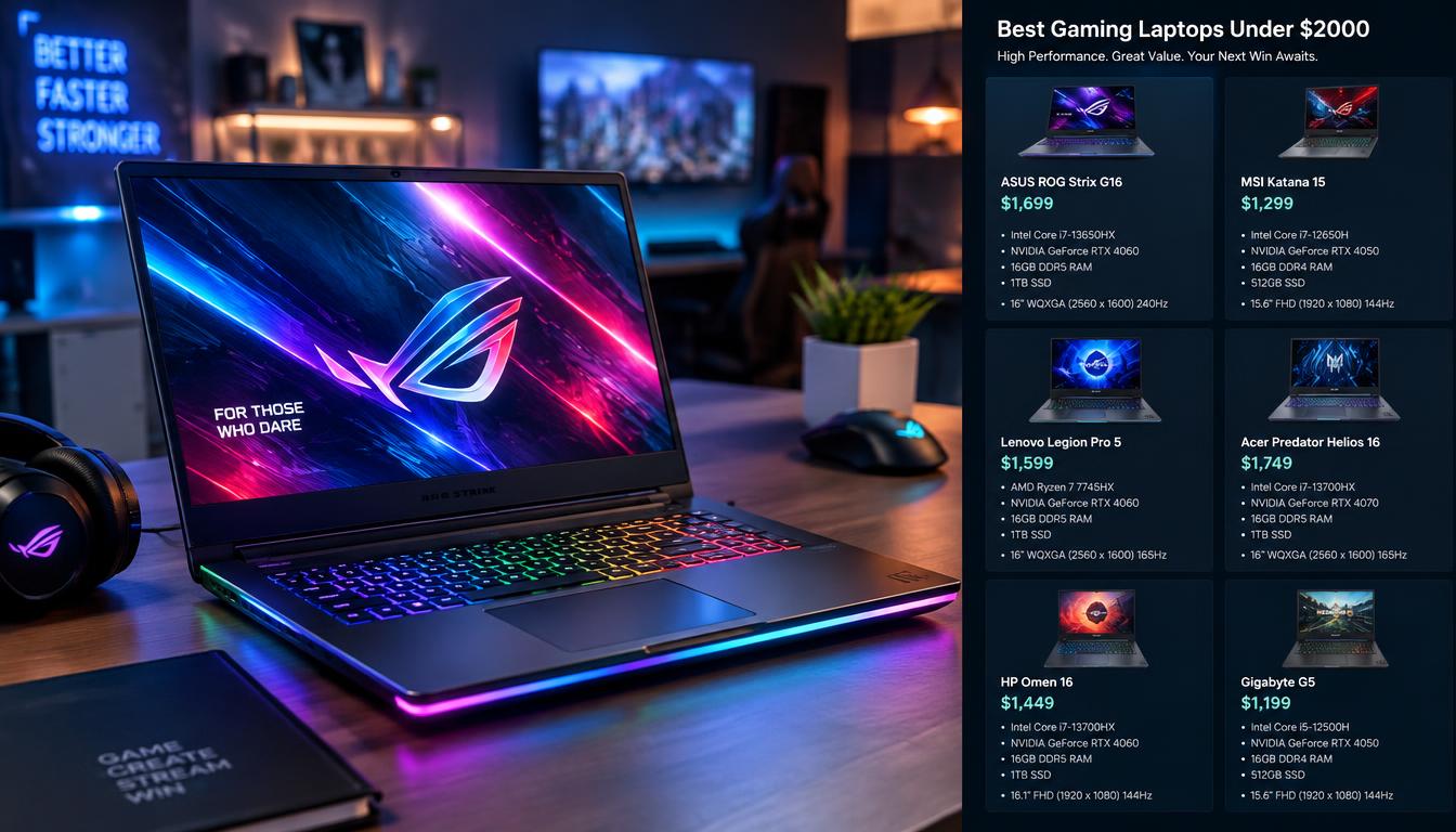 3. Best Gaming Laptops Under $2000