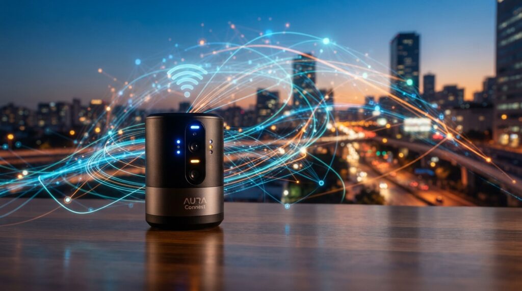 IoT sensor sending data over a wireless network