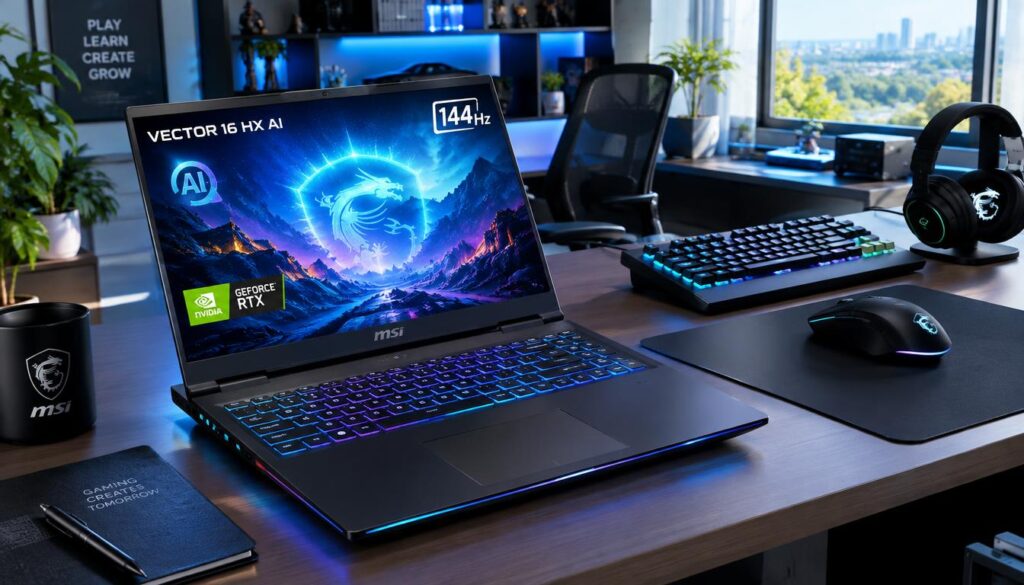 MSI Vector 16 HX AI pairs RTX graphics with a 144Hz display