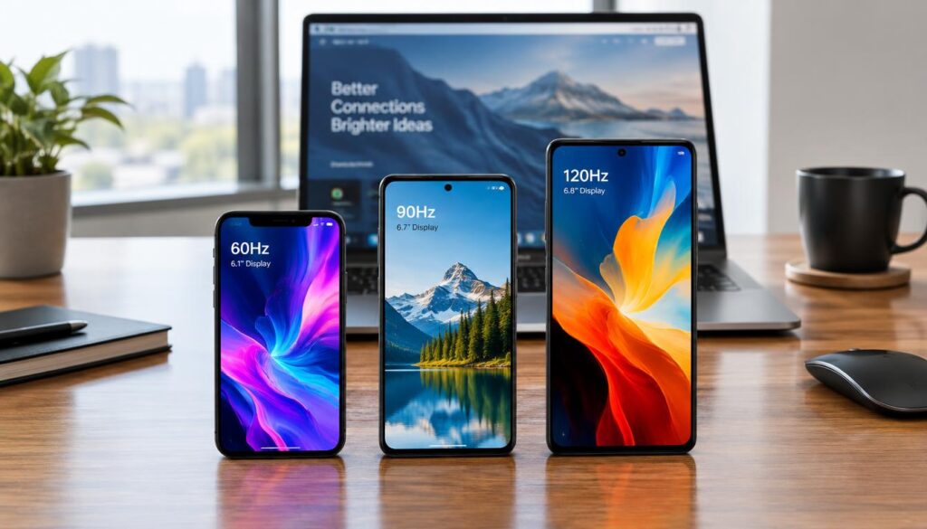 Phone display sizes and refresh rates shape everyday screen use