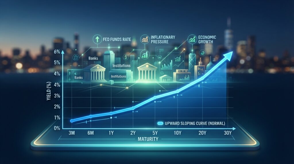 yield curve and Treasury bond yield yield curve and Treasury bond yield